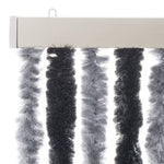ZNTS Fly Curtain Grey and Black 90x220 cm Chenille 377328