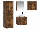 Bathroom Cabinet Set 5 pcs Smoked Oak 40 x 10.5 x 60.5 cm 3407339