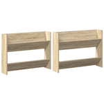 Wall Shoe Cabinets 2 pcs Sonoma Oak 80x18x60cm Engineered Wood 806748