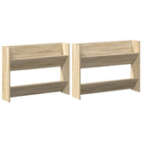 Wall Shoe Cabinets 2 pcs Sonoma Oak 80x18x60cm Engineered Wood 806748
