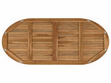 Table Top Oval Solid Teak Wood Natural 42033174