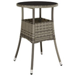 Garden Dining Set 3 pcs Grey Poly rattan 3334945
