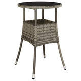 Garden Dining Set 5 pcs Grey Poly rattan 3334946