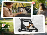 One-Click Foldable Pet Stroller, with Universal Wheels, Shock absorber, for Medium and Large Dogs T3398P349600