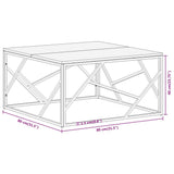 Coffee Table Silver Stainless Steel and Solid Reclaimed Wood 349952