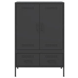 Highboard Black 68x39x101.5 cm Steel 843108