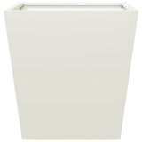 Garden Planters White 2 pcs 40x40x40 cm Steel 851055