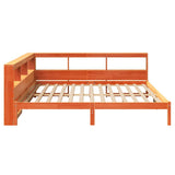 Bookcase Bed without Mattress Wax Brown 180x200 cm Solid Wood Pine 3324310
