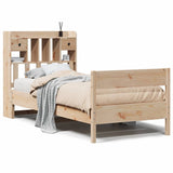 Bookcase Bed without Mattress 75x190 cm Small Single Solid Wood Pine 3323050