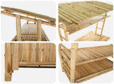 Outdoor Bar Table with Storage Natural 110 x 50 x 210 cm Bamboo 42028062