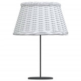 Lamp Shade White 50x30 cm Wicker 364387