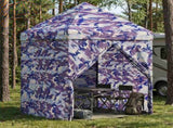 Pop-up Gazebo with 4 Sidewalls 3 x 3 m Blue Camouflage 42036830