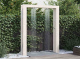 Outdoor Shower 226 cm Solid Pine Wood and Stainless Steel White 886341