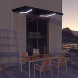 Manual Retractable Awning with LED 350x250 cm Anthracite 3051244