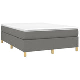 Box Spring Bed Frame Dark Grey Double Fabric 3121209