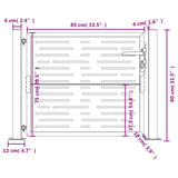 Garden Gate Anthracite 105x80 cm Steel Square Design 153190