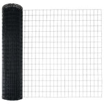 Fence with Posts Grey 1 x 25 m Steel 3336140