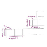 Wall-mounted TV Cabinet Smoked Oak Engineered Wood 3114579