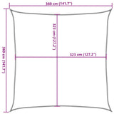 Sun Shade Sail Light Grey 3.6x3.6 m 100% Polyester Oxford 4000402
