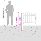Fence Gate HORST 100 x 75 cm Metal Black Lockable 42034058