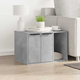 Cat Litter Box Enclosure Concrete Grey 60x40x40 cm Engineered Wood 857727
