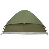 Camping Tent Dome 4-Person Olive Green Waterproof 4009642