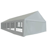 Tent Fabric without Frame Grey 12 x 6 m PE 43863