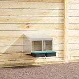 Chicken Nesting Box 2 Compartments Wall-Mounted Galvanised Steel 4104891