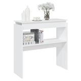 808314 Console Table White 80x30x80 cm Engineered Wood