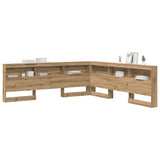 Storage Headboard with Shelf Artisan oak 200 cm Engineered wood 3335476