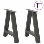 ZNTS Coffee Table Legs A-Shaped 2 pcs Anthracite 50x cm Steel 4012834