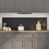 Kitchen Backsplash 2 pcs Black 90 x 50 cm Tempered Glass 3415438