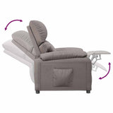 Recliner Chair Taupe Fabric 342458