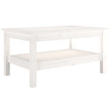 Coffee Table White 80x50x40 cm Solid Wood Pine 814285