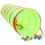 Children Play Tunnel with 250 Balls Green 175 cm Polyester 3107757