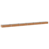 Raised Garden Bed Wood Brown 600 x 40 x 24 cm cold-rolled steel 8006372