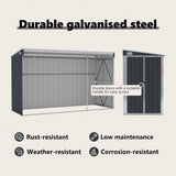 Garden Shed Anthracite Galvanised steel, metal Medium Garden Shed 316227