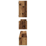 TV Cabinet Set Wall-mounted 8 pcs Old Wood Engineered Wood 3393321