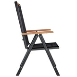Garden Chair Set of 6 Black Plywood Standard Foldable 312187