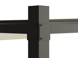 3 x 3 Metal Pergola with Retractable Roof and Magnetic Fixture, Outdoor Gazebo Garden Pergola Kit T3398P328486