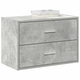 Cabinet with 2 Drawers Concrete Grey 60x31x40 cm Engineered Wood 858827