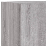 7 Piece TV Wall Cabinet Set with LED Lights Grey Sonoma 3216776