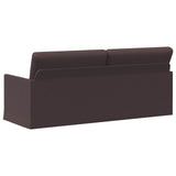 3 Seater Sofa Dark Brown 190 x 81 x 82 cm Fabric 42041110