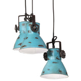 Hanging Lamp 25 W Distressed Blue 30x30x100 cm E27 371860