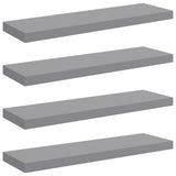 323858 Floating Wall Shelves 4 pcs Grey 80x23,5x3,8 cm MDF