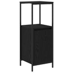 ZNTS 3 Piece Bathroom Furniture Set - Black Oak Engineered Wood 3328379