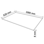 Table Top Tempered Glass Rectangular 1000x620 mm 243633