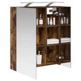 Bathroom Mirror Cabinet Smoked Oak 60 x 14.5 x 70 cm 889067