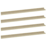 Wall Shelves 4 pcs Sonoma Oak 100x9x3 cm 326687