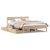 Bed Frame without Mattress 140x200 cm Solid Wood Pine 3301749